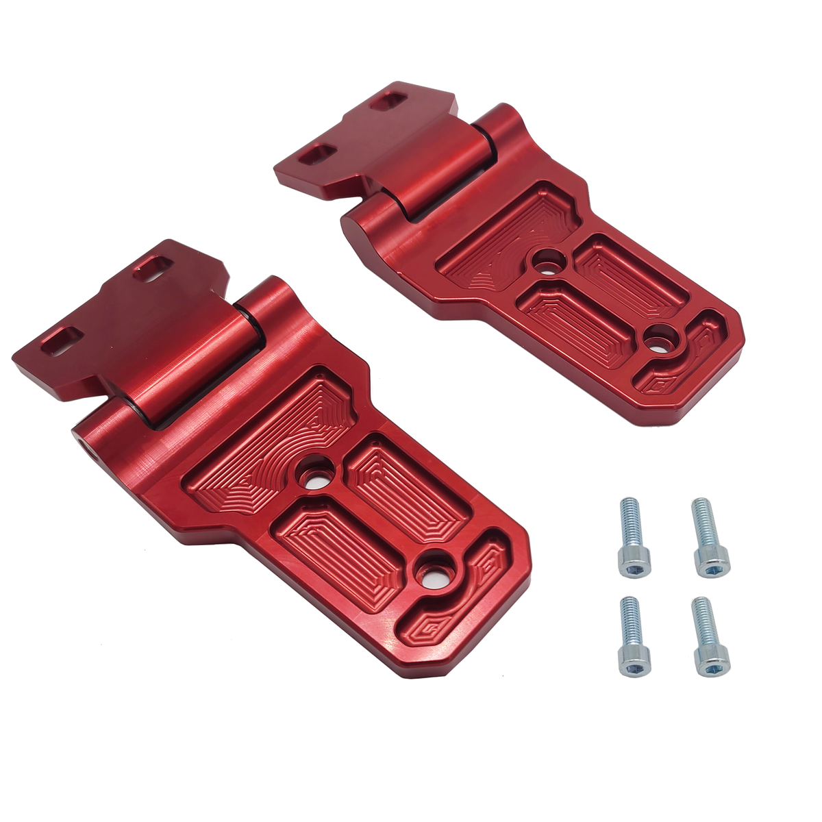 Hood Hinges - BILLET (Royal Hooks) RED fits Jeep Wrangler JL - JLU - G –  Royal Hooks