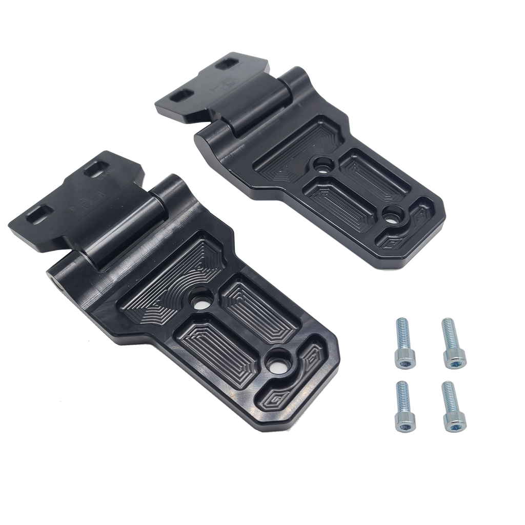 TESIN Carbon Fiber Hood Hinge Trim Covers For Jeep Wrangler JL & JT 2018+ (2PCS)