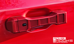 Door Handle (KEYLESS) - BILLET (Royal Hooks) RED fits Jeep Wrangler JL - JT
