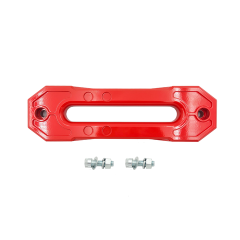 Winch Hawse Fairlead for Synthetic Rope - 1" - BILLET (Royal Hooks) RED