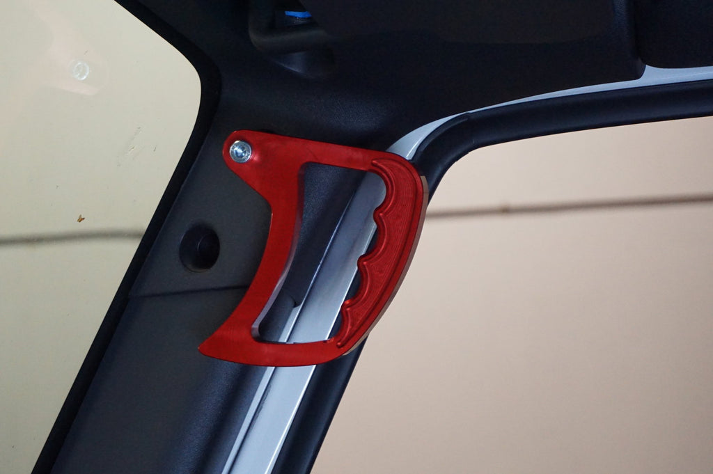 Grab Handle Red Interior Grab Handle Set - BILLET (Royal Hooks) RED fits Jeep Wrangler ...